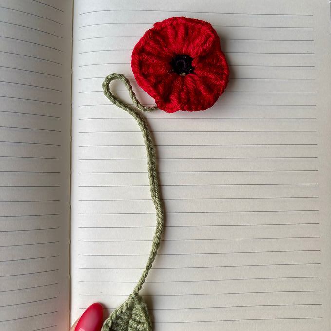 Marque-pages coquelicot