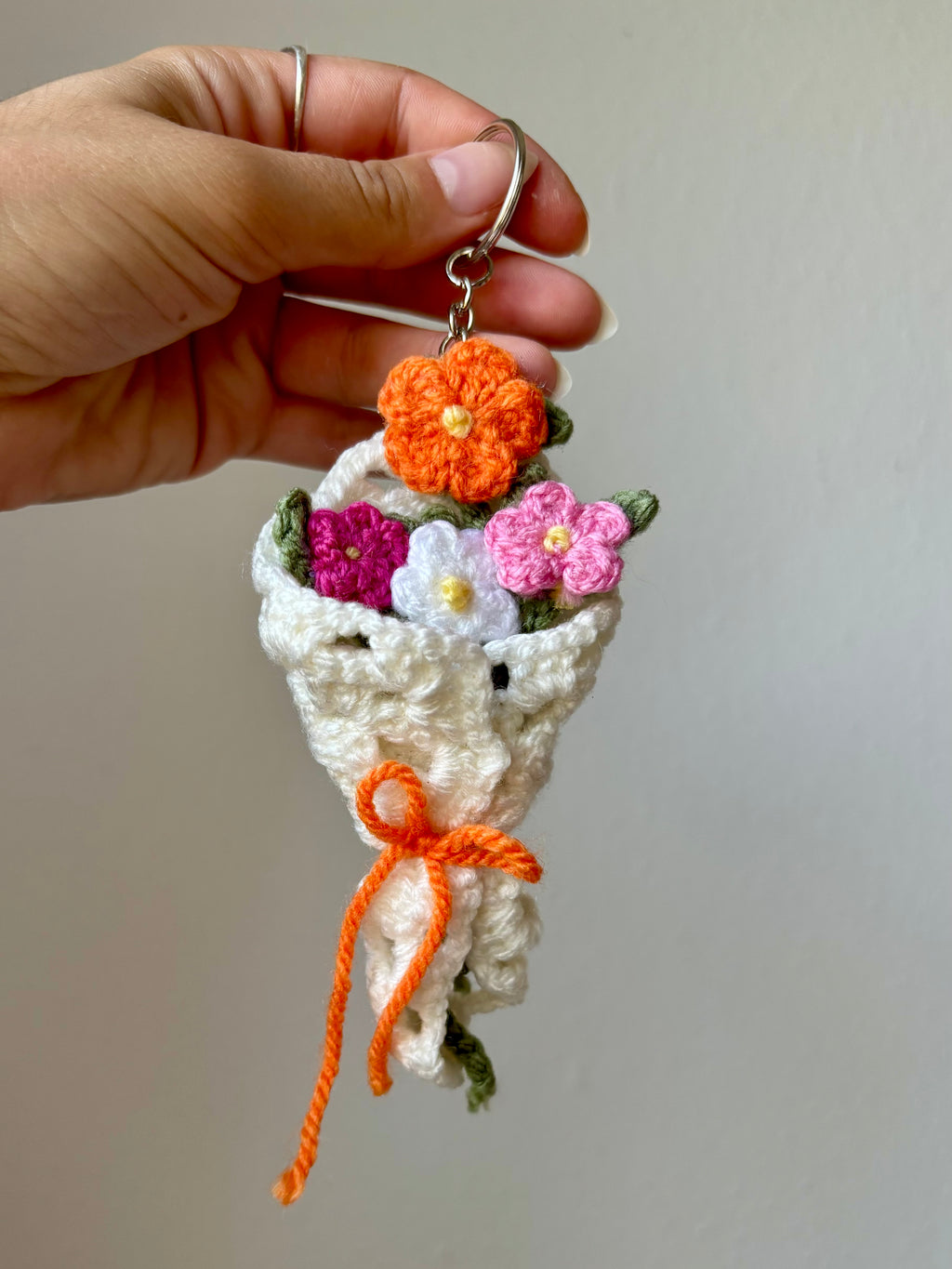 Porte-clés bouquet de fleurs