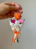 Porte-clés bouquet de fleurs