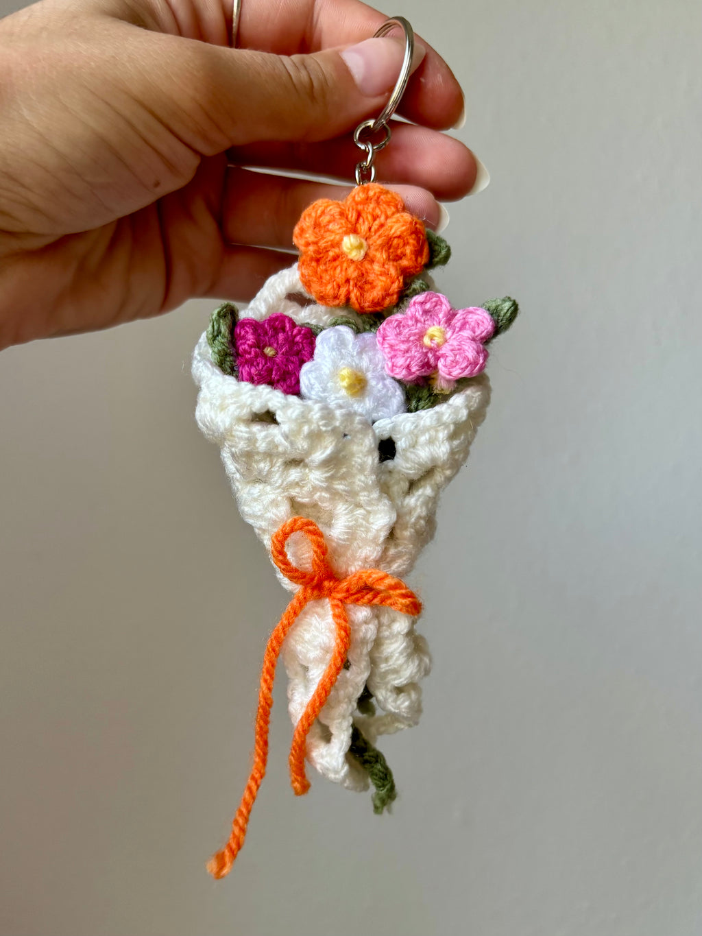 Porte-clés bouquet de fleurs